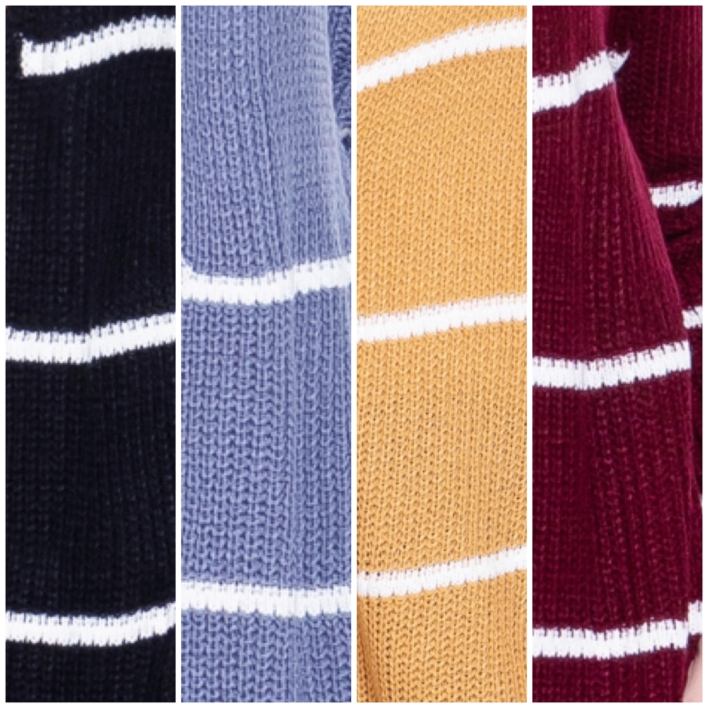 LAST ONE❗Cozy Chic Rich Burgundy Striped Longline Open… - Picture 5 of 7